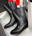 Сапоги Golden Goose женский кожа,канва черный,серебристый 162708