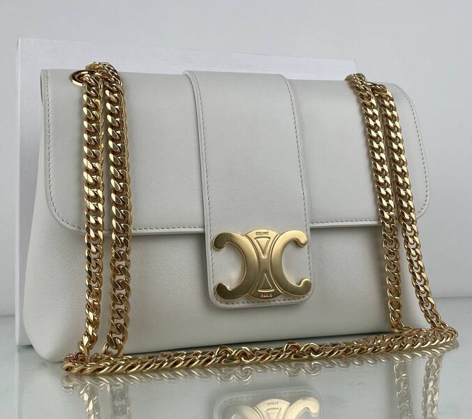 Сумка Celine женский кожа chèvre белый 149697