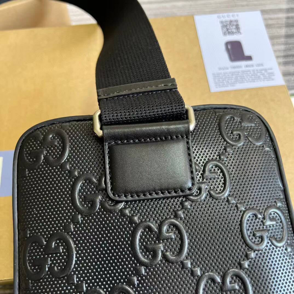 Мужская сумка слинг Gucci мужской кожа черный 96863-7