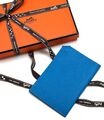 Обложка на паспорт Hermès женский кожа бирюзовый 55337-2