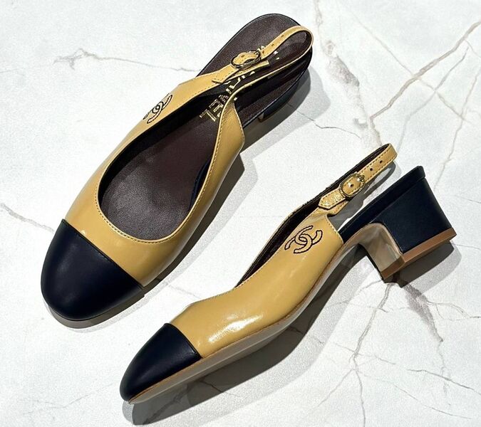 Туфли Chanel женский кожа бежевый 147944