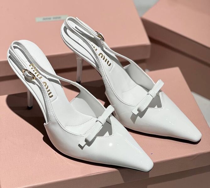 Туфли Miu Miu женский кожа белый 146883
