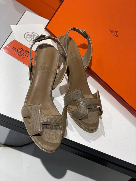 Босоножки Hermès женский кожа 12284-3