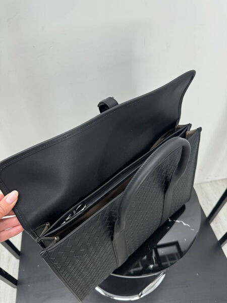 Мужской портфель Bottega Veneta мужской кожа черный 149903-7
