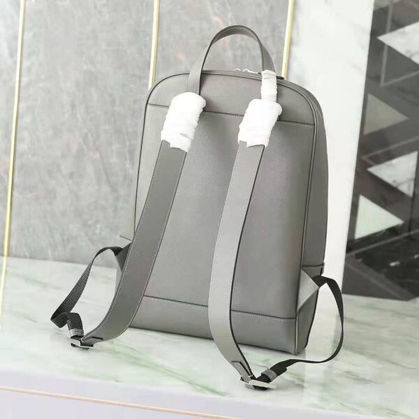 Мужской рюкзак Prada мужской кожа графитовый 167090-4