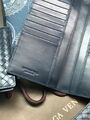 Кошелек Bottega Veneta мужской кожа синий 61855-3