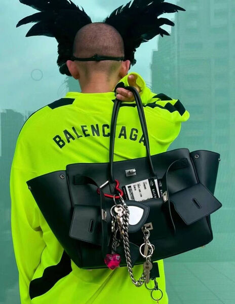 Сумка Balenciaga женский кожа черный 158403-2