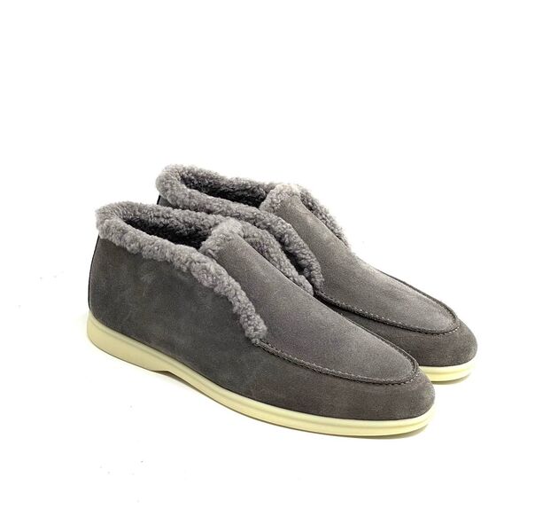 Мужские лоферы Loro Piana мужской замша графитовый 169375-3