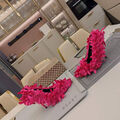 Туфли Balenciaga женский кожа бордовый 137693-2