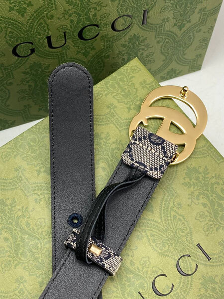 Женский ремень Gucci женский канва графитовый 198111-3