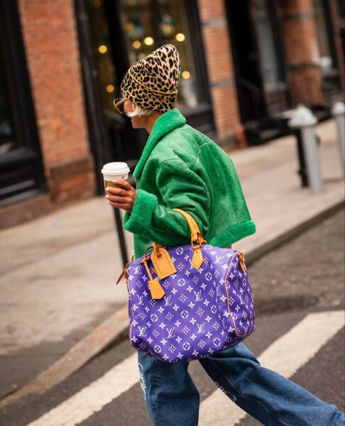 Сумка Louis Vuitton женский кожа синий 195027-2