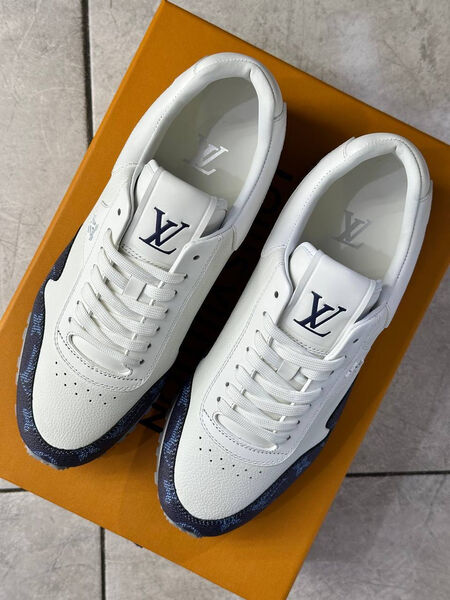 Мужские кроссовки Louis Vuitton мужской кожа белый 173394-2