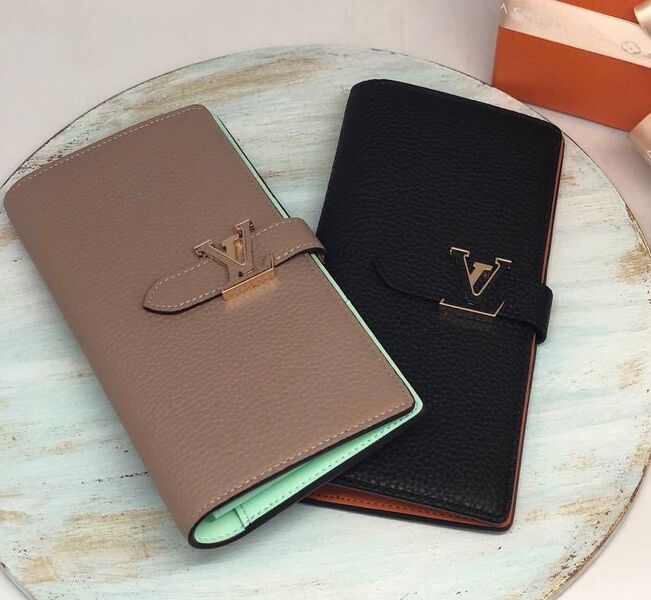 Кошелек Louis Vuitton женский кожа черный 97081