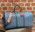 Дорожная сумка Louis Vuitton мужской кожа синий 133865-1
