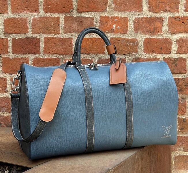 Дорожная сумка Louis Vuitton мужской кожа синий 133865