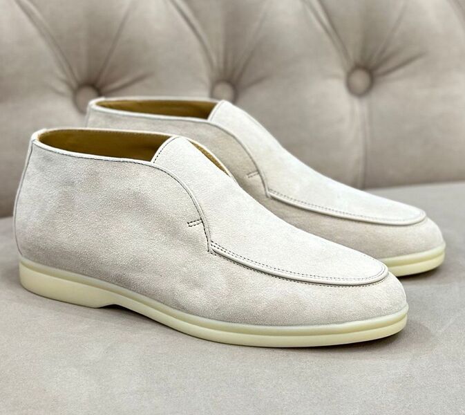Лоферы Loro Piana женский замша графитовый 126429