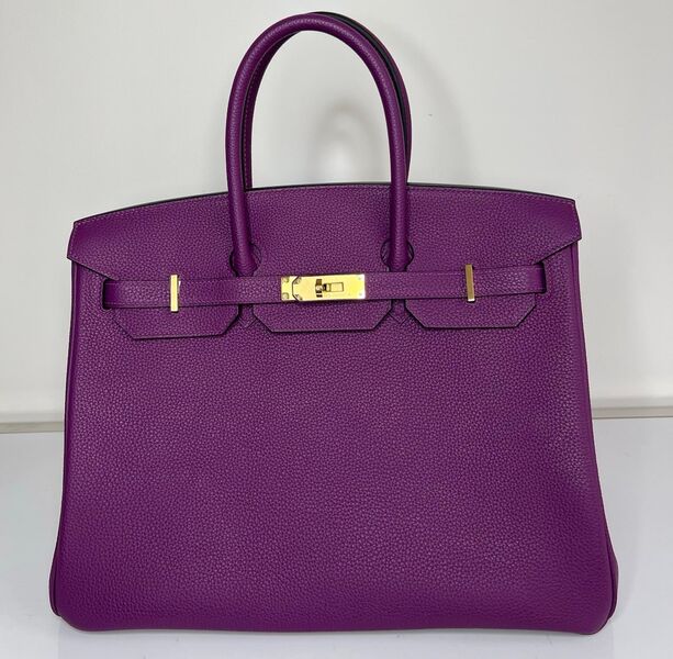 Сумка Hermès Birkin 35 женский кожа фиолетовый 139843