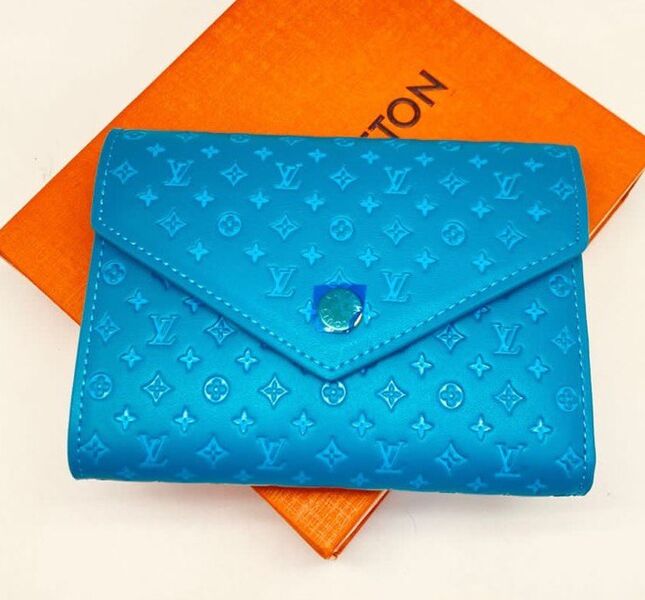 Кошелек Louis Vuitton женский кожа бирюзовый 122623