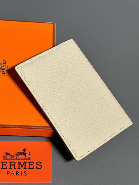 Обложка на паспорт Hermès мужской кожа бежевый 154028-2