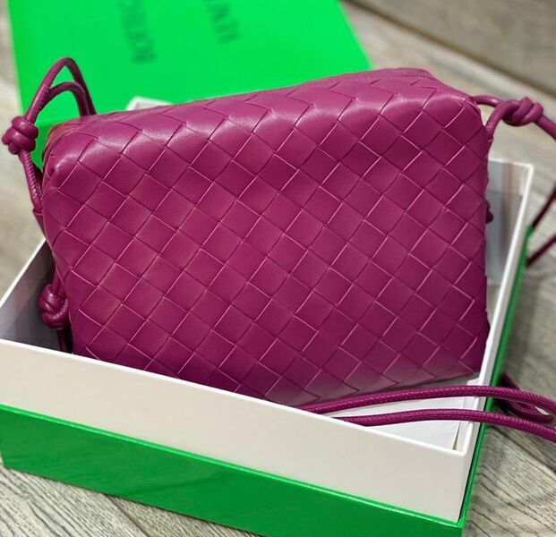 Сумка Bottega Veneta женский кожа бордовый 72588