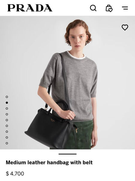 Сумка Prada женский кожа черный 135848-9