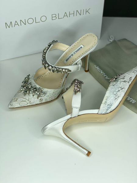 Туфли Manolo Blahnik женский болотный 80837-4