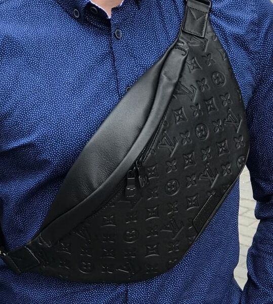 Мужская сумка слинг Louis Vuitton мужской кожа черный 55269