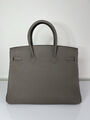 Сумка Hermès Birkin 35 женский кожа графитовый 139836-3