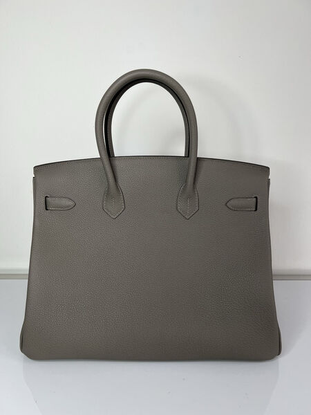 Сумка Hermès Birkin 35 женский кожа графитовый 139836-3