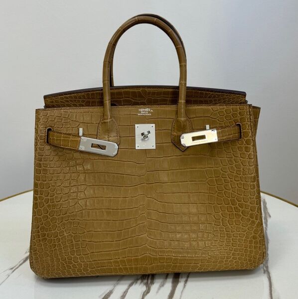 Сумка Hermès Birkin 30 женский кожа горчичный 162963