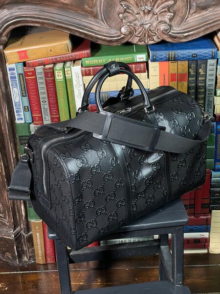 Дорожная сумка Gucci мужской кожа черный 19159-8