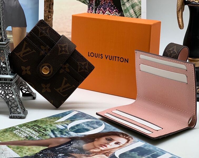 Визитница Louis Vuitton женский канва розовый 16006