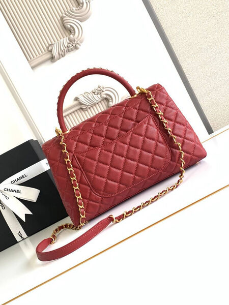 Сумка Chanel женский кожа бордовый 195087-2