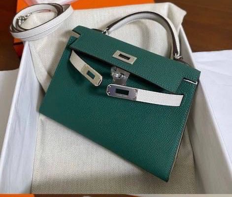 Сумка Hermèskelli 20 Mini женский кожа болотный 192707