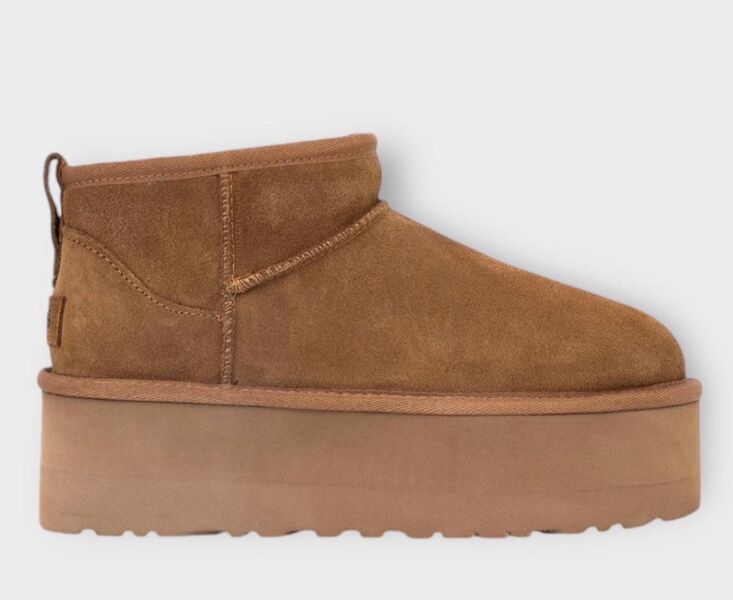 Угги Ugg Classic Ultra Mini Platform женский замша бежевый 167784
