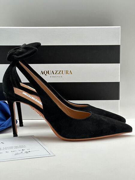 Туфли Aquazzura женский замша черный 100477-6