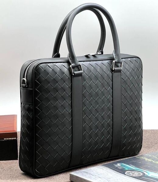 Мужской портфель Bottega Veneta мужской кожа черный 123796
