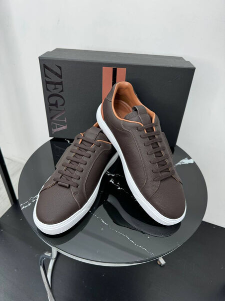 Мужские кеды Zegna мужской кожа 192983-2