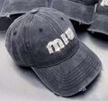Кепка Miu Miu женский джинса графитовый 114675-1