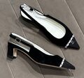 Туфли Chanel женский замша черный 112866-1