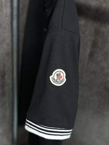 Мужское поло Moncler мужской черный 190401-4