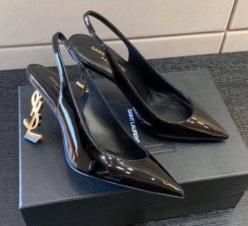 Туфли Saint Laurent женский кожа черный 101585