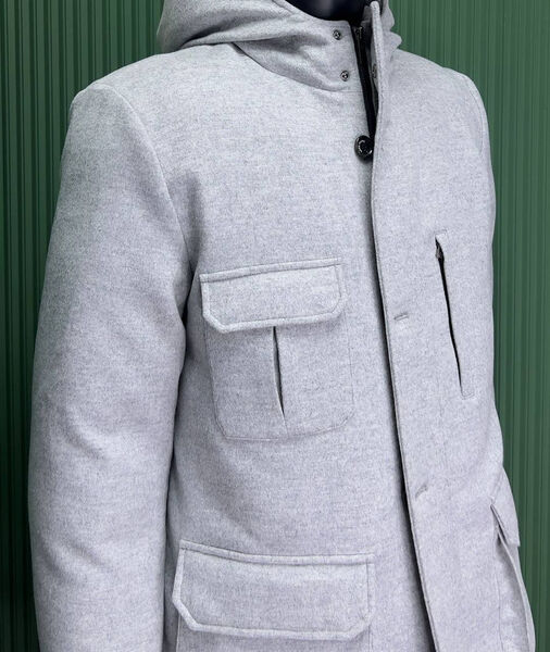 Мужской пуховик Loro Piana мужской графитовый 134960-3