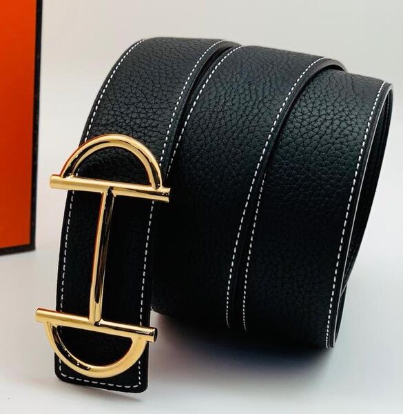 Мужской ремень Hermès мужской кожа черный 52540