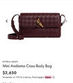 Сумка Bottega Veneta Mini женский кожа бордовый 156374-7