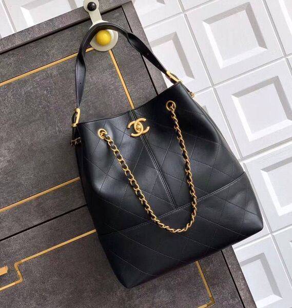 Сумка Chanel женский кожа черный 200484