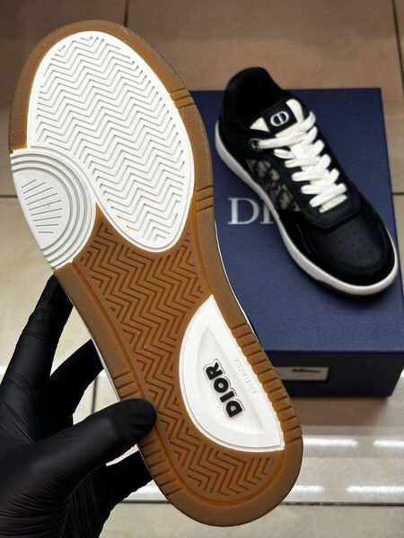 Мужские кроссовки Christian Dior мужской кожа черный 167293-5