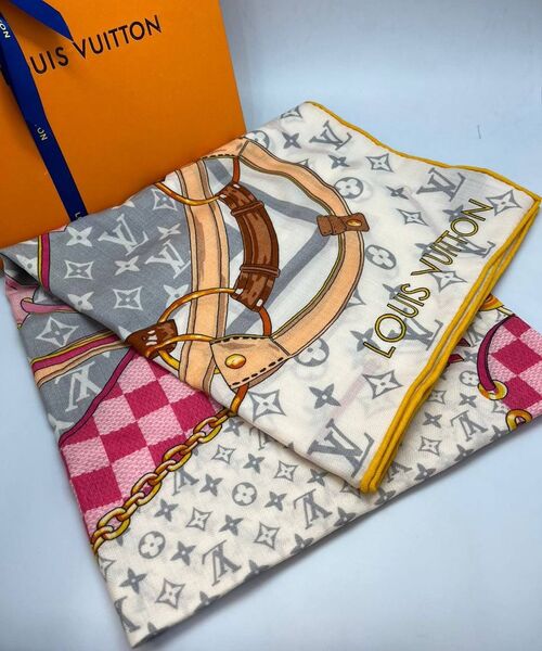 Платок Louis Vuitton женский кашемир графитовый 197801
