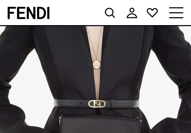 Женский ремень Fendi женский кожа черный 21503-4