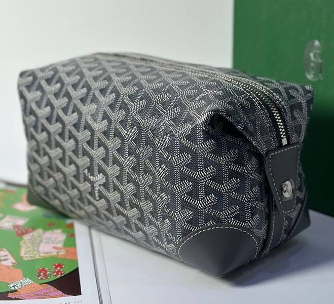 Косметичка Goyard женский кожа графитовый 156916